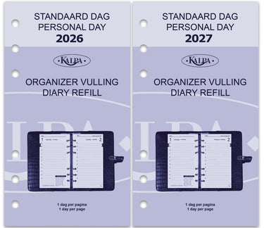 6311-26-27 170 x 95 mm Personal Agenda Planner Refills Daily Complete Set EN NL 2026 2027